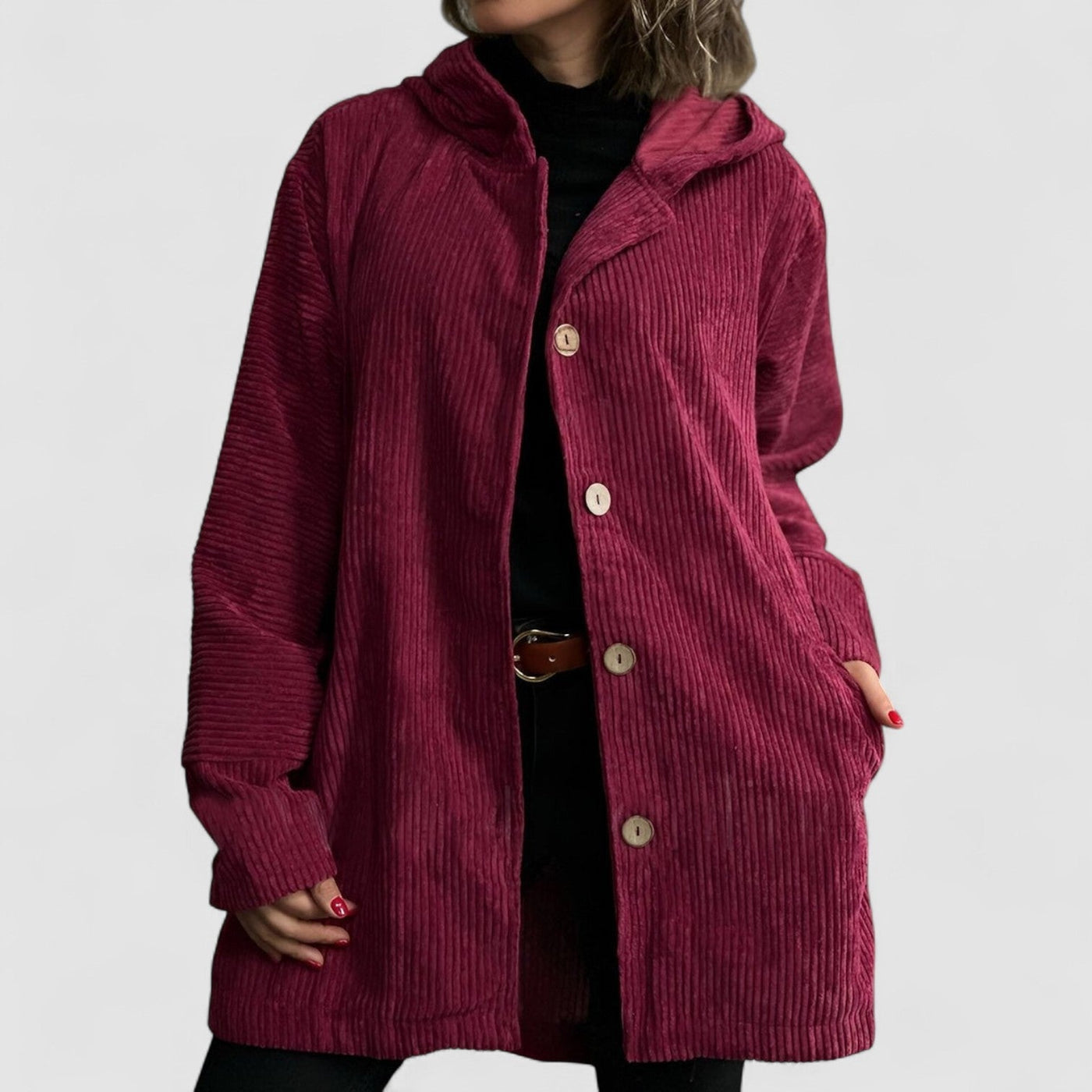 Stephanie - Very comfortable hooded jacket