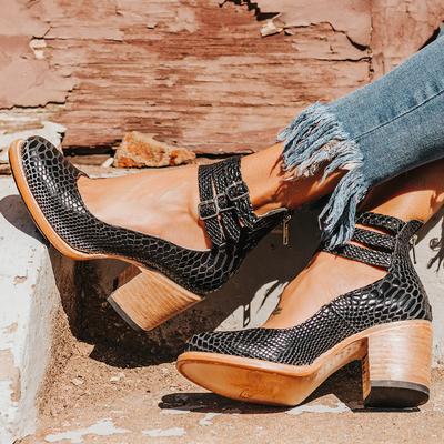 Ginevra - Multi-Strap Orthopedic Heels with Thick Heel