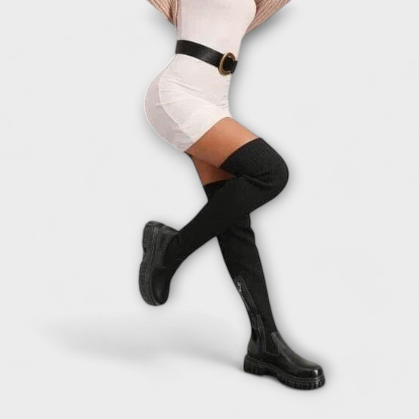 Lureva – Overknee Orthopedic Boots with Chunky Sole