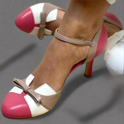 Bellarosa - Colorful orthopedic sandals with bow and strap, round toe