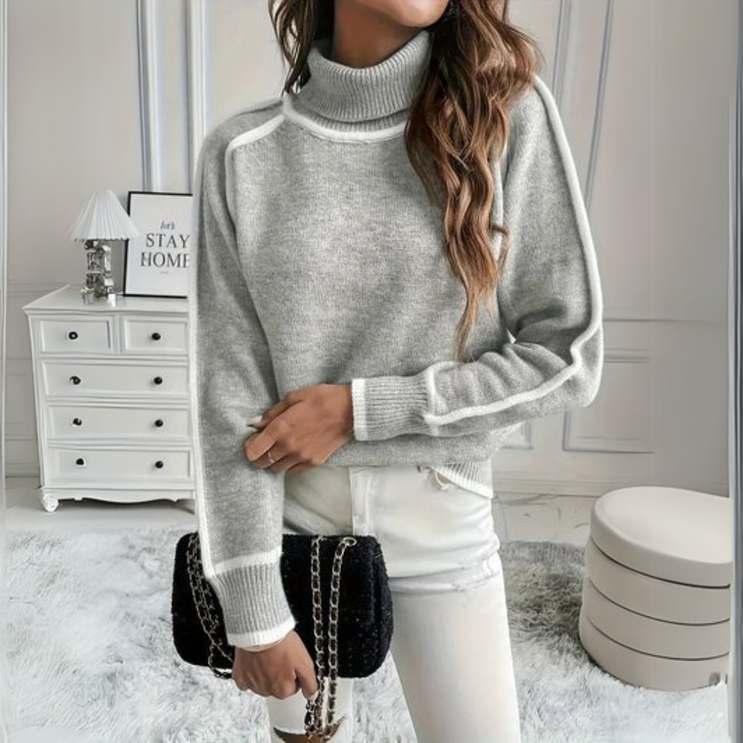 Aurora - Elegant High Neck Sweater