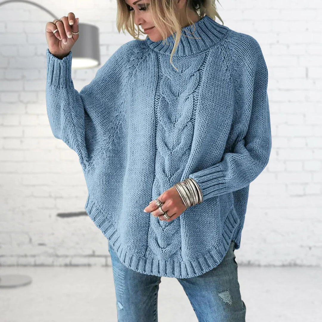 Elysian - Knit Sweater with Cable Pattern