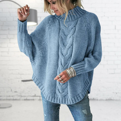 Elysian - Knit Sweater with Cable Pattern