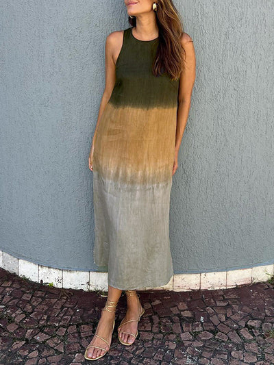 Julia - Elegant Dress with Natural Print
