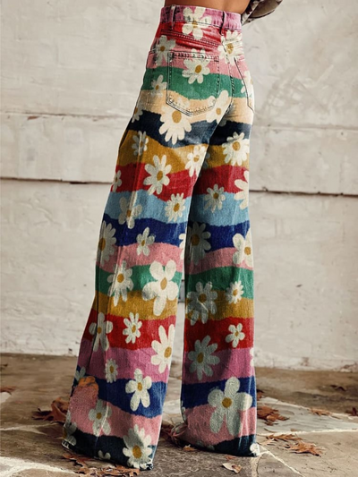 Ava - Retro Floral Pants