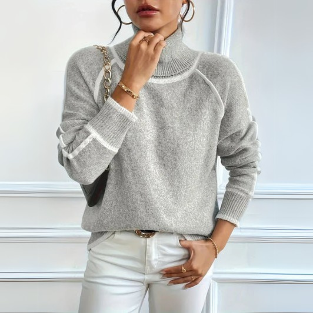 Aurora - Elegant High Neck Sweater
