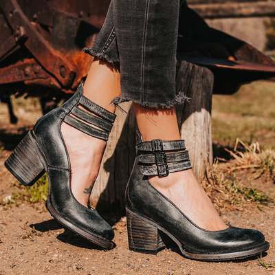 Ginevra - Multi-Strap Orthopedic Heels with Thick Heel