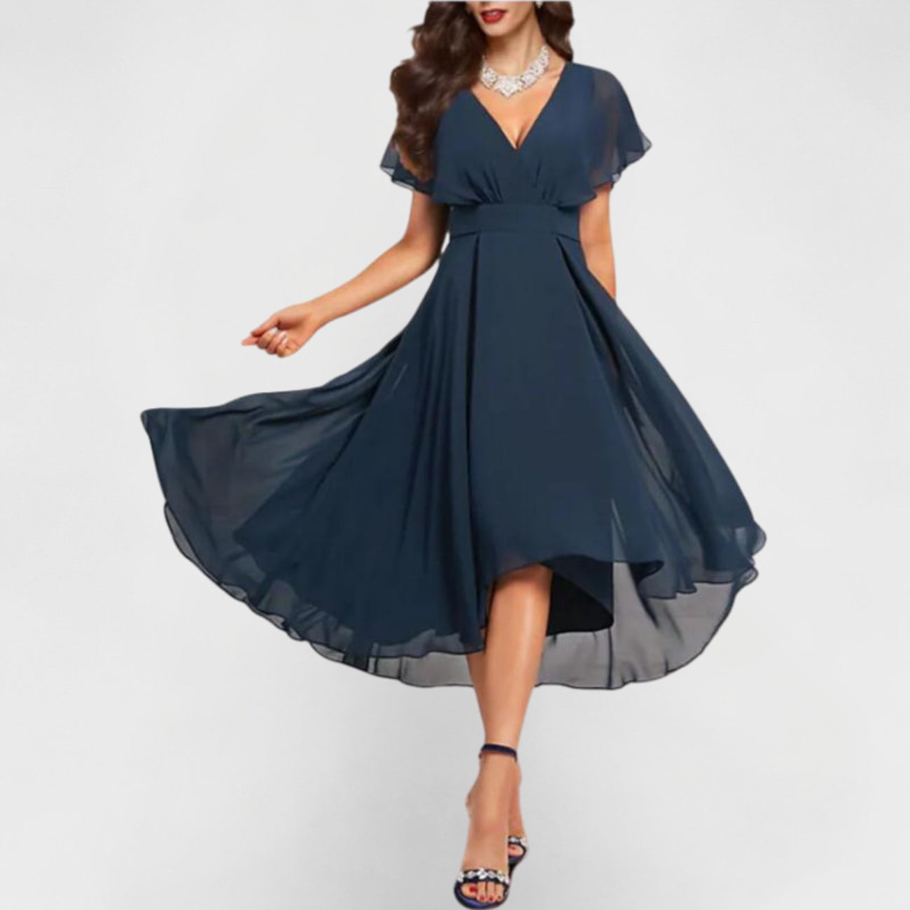 Catalina | Flowing V-Neck Maxi Dress