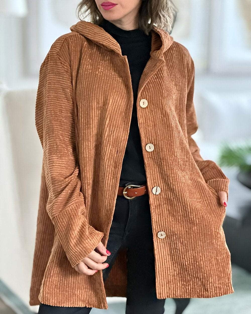 Stephanie - Very comfortable hooded jacket