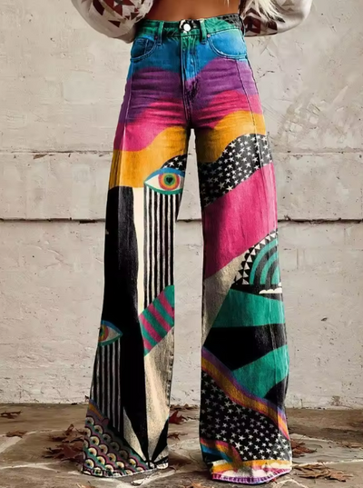 Mia - Bohemian Flared Pants