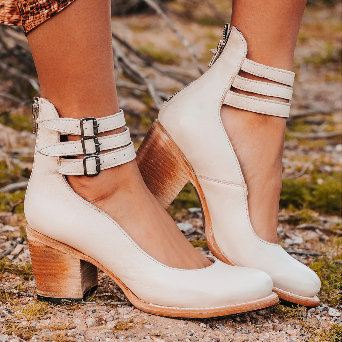 Ginevra - Multi-Strap Orthopedic Heels with Thick Heel