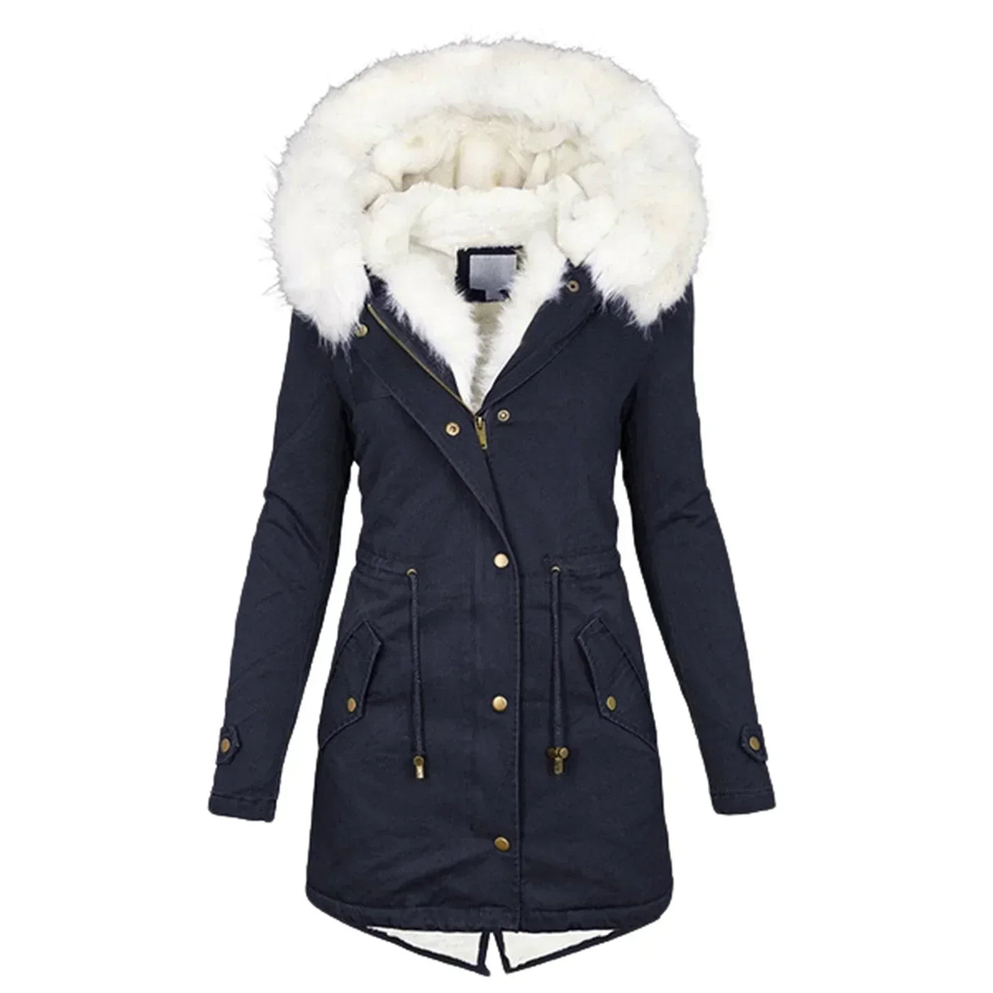 Giulia - Autumn Coat with Faux Fur Lining
