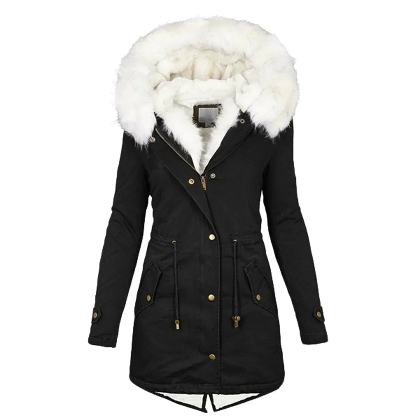 Giulia - Autumn Coat with Faux Fur Lining