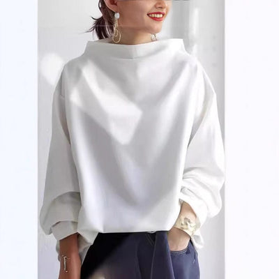 Aria - High Neck Soft Knit Top