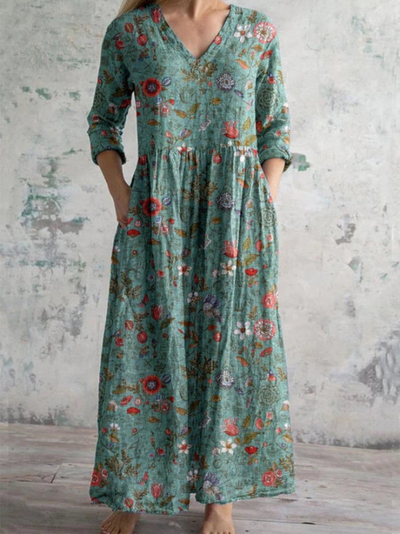 Scarlett - Maxi dress with vintage floral print