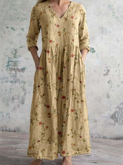 Scarlett - Maxi dress with vintage floral print