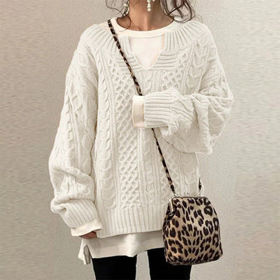 Zoe - Winter Twisted Knit Sweater