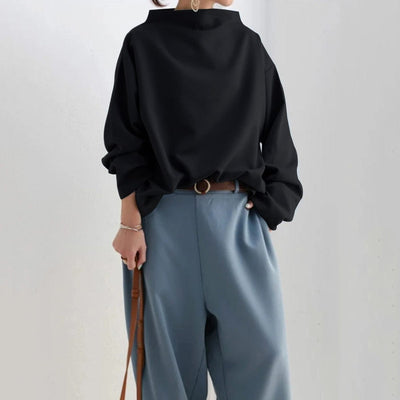 Aria - High Neck Soft Knit Top