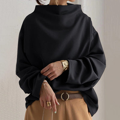 Aria - High Neck Soft Knit Top