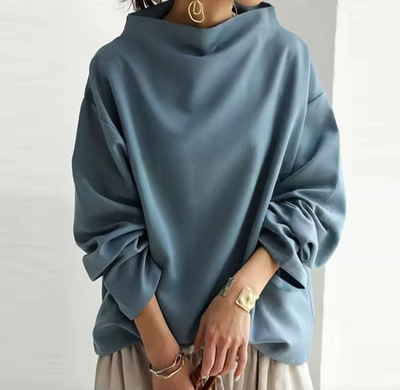 Aria - High Neck Soft Knit Top