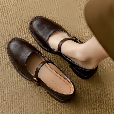 Mabel&June™ - Classic Comfort Mary Janes Made Of Leather