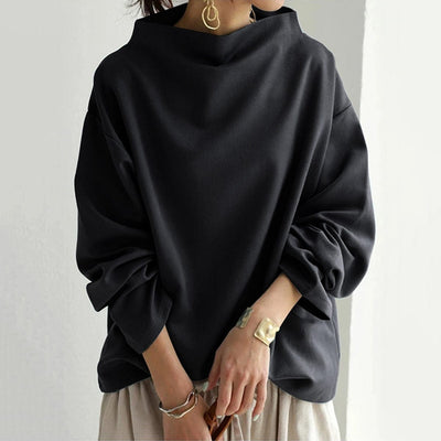 Aria - High Neck Soft Knit Top