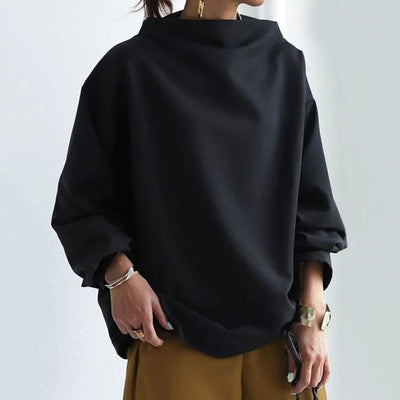 Aria - High Neck Soft Knit Top