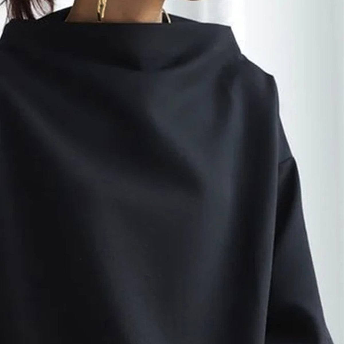 Aria - High Neck Soft Knit Top