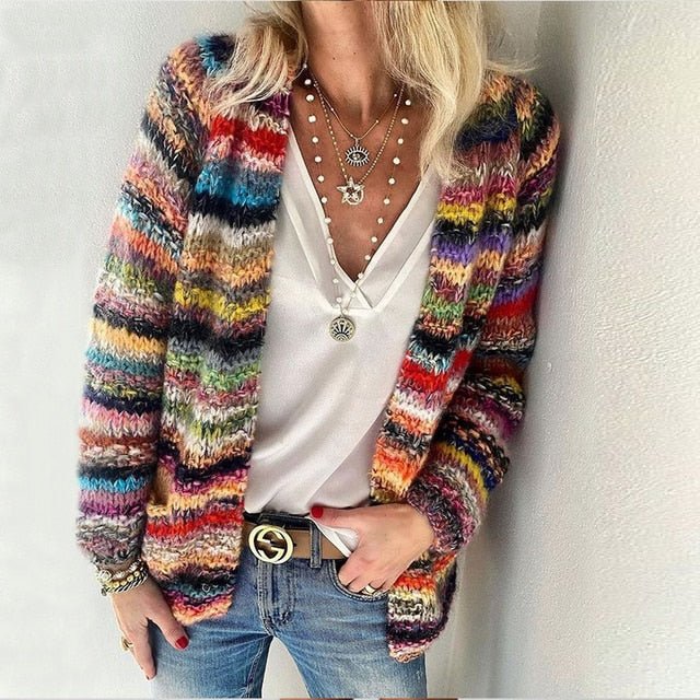 Catherine - Cozy Multicolor Cardigan