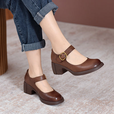 Mabel&June™ - Agnes Leather Mary Janes