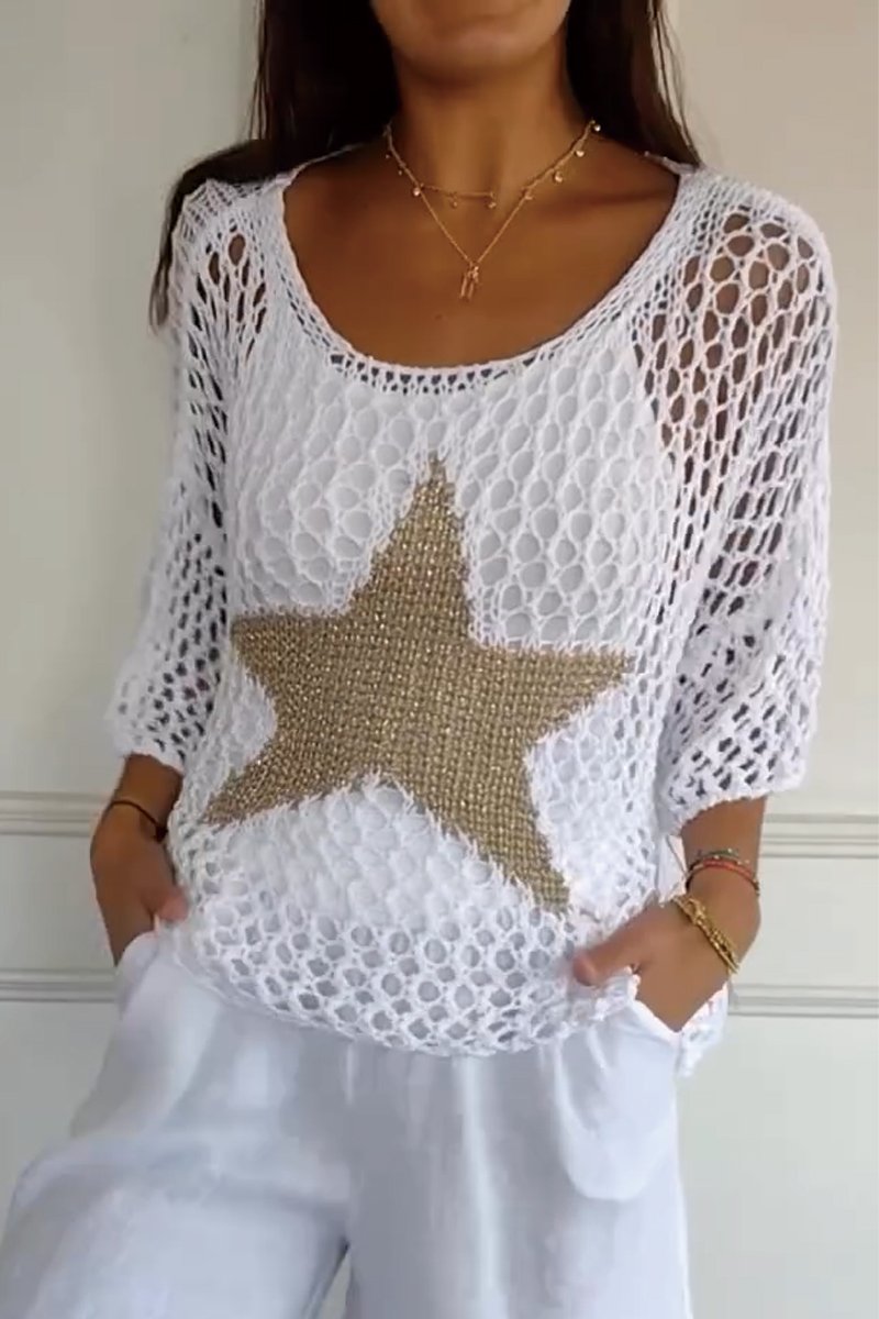 Larissa - Elegant Knit Sweater with Star