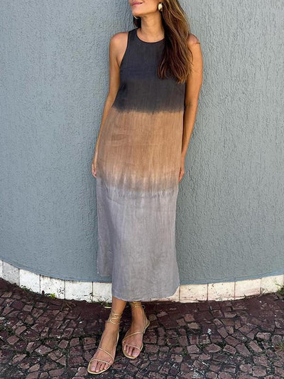 Julia - Elegant Dress with Natural Print