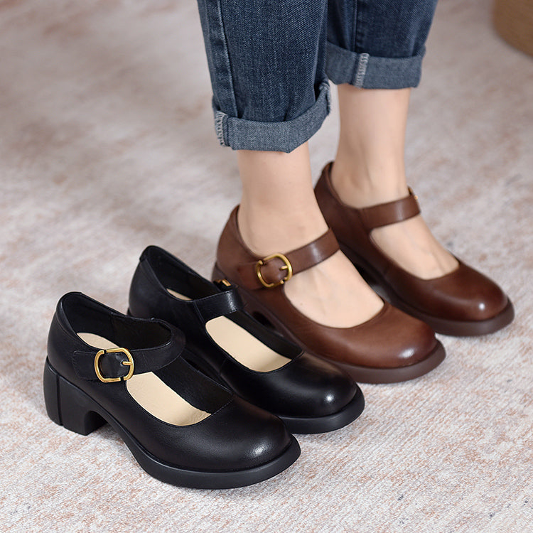 Mabel&June™ - Agnes Leather Mary Janes
