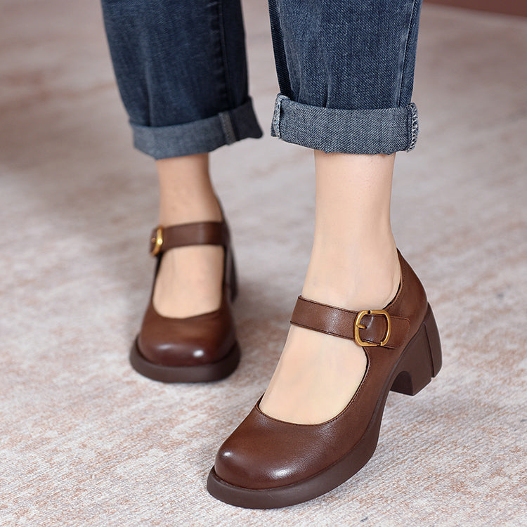 Mabel&June™ - Agnes Leather Mary Janes
