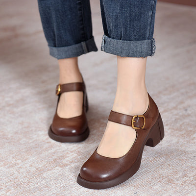Mabel&June™ - Agnes Leather Mary Janes